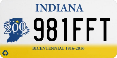 IN license plate 981FFT