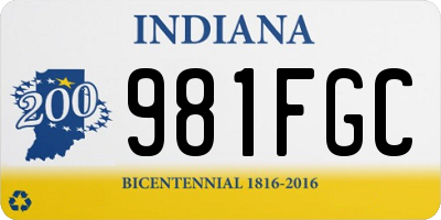 IN license plate 981FGC