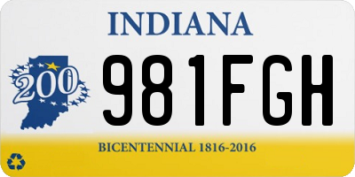 IN license plate 981FGH