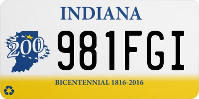 IN license plate 981FGI