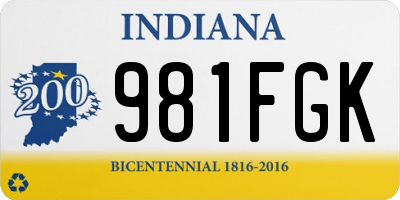 IN license plate 981FGK