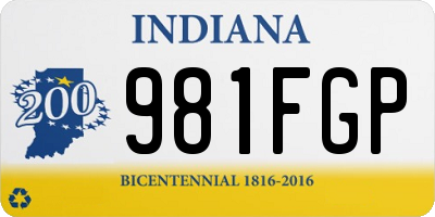 IN license plate 981FGP