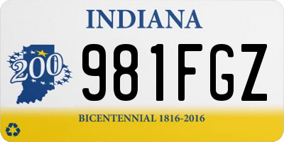 IN license plate 981FGZ