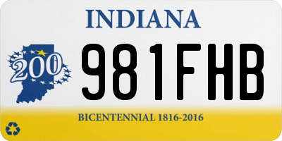 IN license plate 981FHB