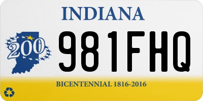 IN license plate 981FHQ
