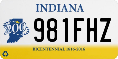 IN license plate 981FHZ