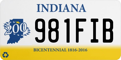 IN license plate 981FIB