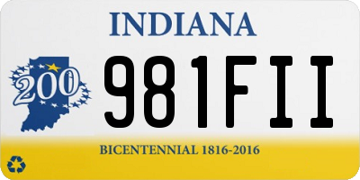 IN license plate 981FII