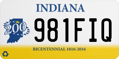 IN license plate 981FIQ