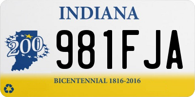 IN license plate 981FJA