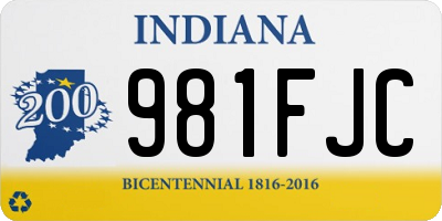 IN license plate 981FJC