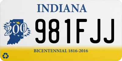 IN license plate 981FJJ