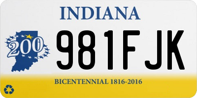 IN license plate 981FJK