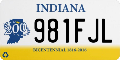 IN license plate 981FJL