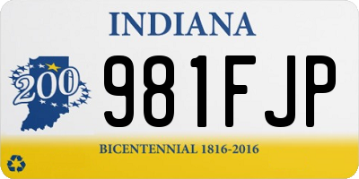 IN license plate 981FJP