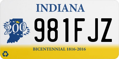 IN license plate 981FJZ