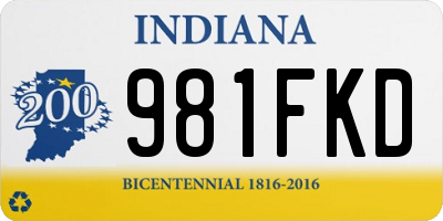 IN license plate 981FKD