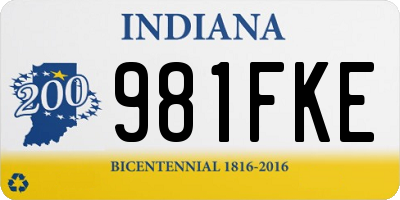 IN license plate 981FKE
