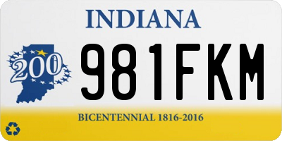 IN license plate 981FKM