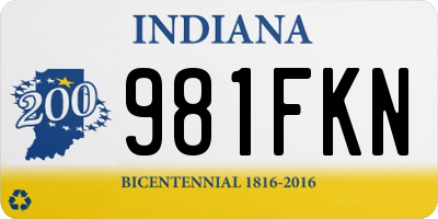 IN license plate 981FKN