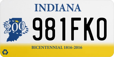 IN license plate 981FKO