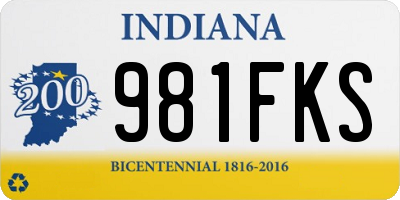 IN license plate 981FKS