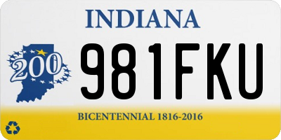 IN license plate 981FKU