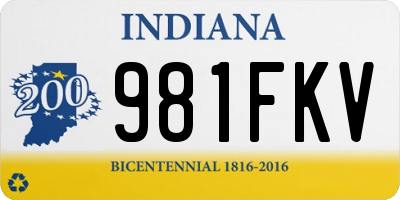 IN license plate 981FKV