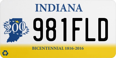 IN license plate 981FLD