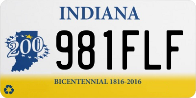 IN license plate 981FLF
