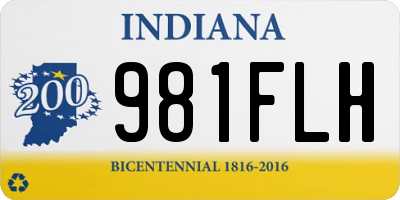IN license plate 981FLH