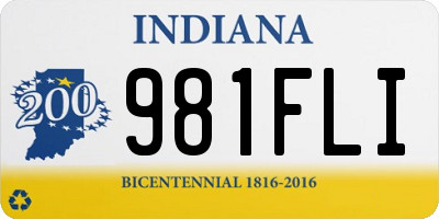 IN license plate 981FLI