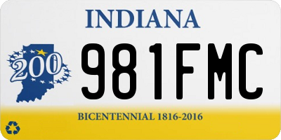 IN license plate 981FMC