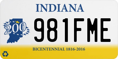 IN license plate 981FME