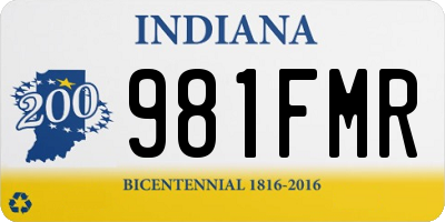 IN license plate 981FMR
