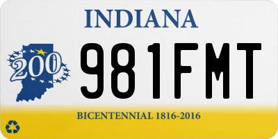IN license plate 981FMT