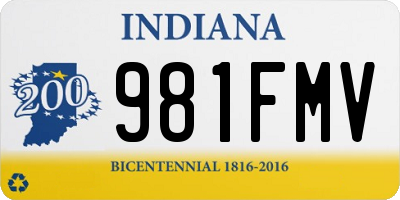 IN license plate 981FMV