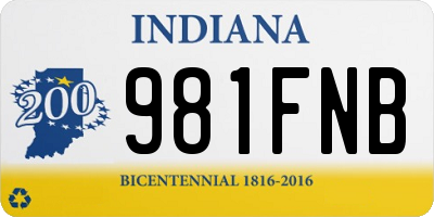 IN license plate 981FNB