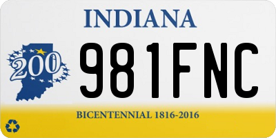 IN license plate 981FNC
