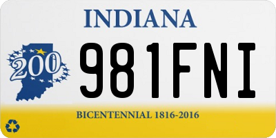 IN license plate 981FNI