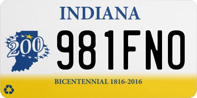 IN license plate 981FNO