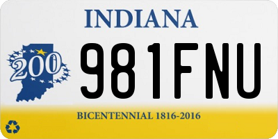 IN license plate 981FNU