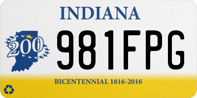 IN license plate 981FPG