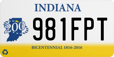 IN license plate 981FPT