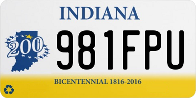 IN license plate 981FPU