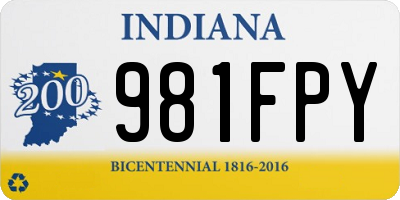 IN license plate 981FPY