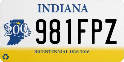 IN license plate 981FPZ