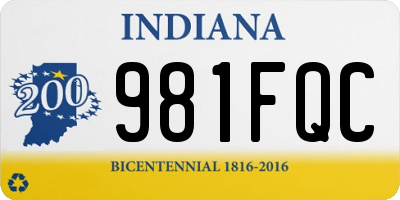 IN license plate 981FQC