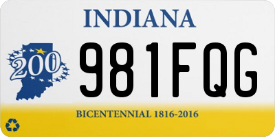 IN license plate 981FQG