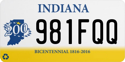 IN license plate 981FQQ